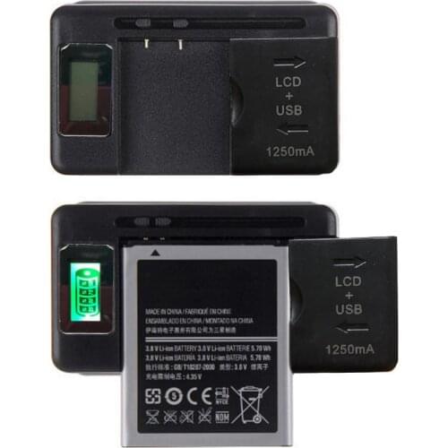 Universal Standard Battery Charger LCD Screen USB Mobile Phone Battery Charger Charging Wall Charger for Samsung for Xiaomi Etc