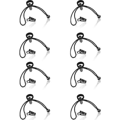 8PCS Backdrop Background Clip Holder Adjustable Elastic Nylon Photography Clamp for Green Screen Photo Studio Video Television