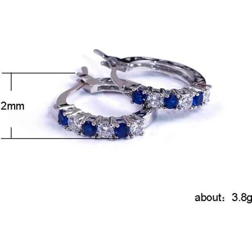 2019 Europe and America colorful Zircon Earrings Fashion zircon womens Earrings versatile Earrings