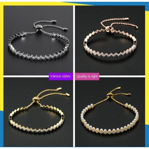 2020 new wave natural pearl pearl bracelet Korean version of the wave series luxury sense retractable chain women brand jewelry