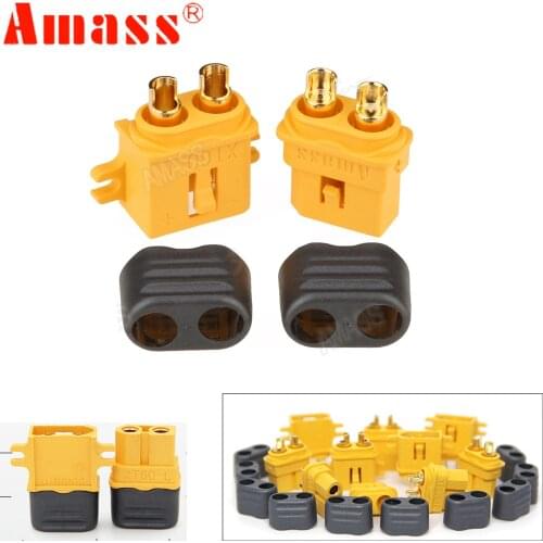 100 x Amass XT60L XT60-L Connectors plugs With Sheath Housing Male & Female spare parts for DIY RC Models