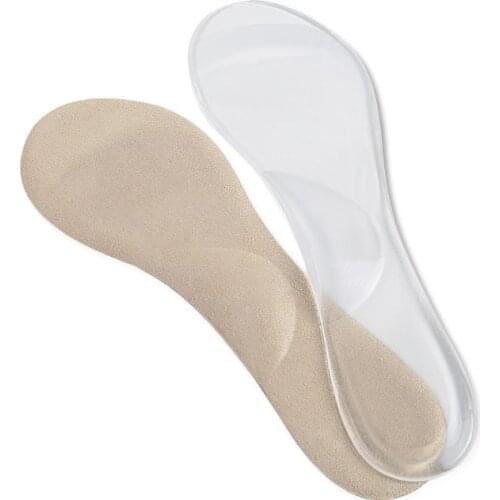 2pcs/1pair High Heels Shoes Insoles Women Gel 3/4 Length Arch Support Massaging Metatarsal Cushion Orthopedic Wear-Resistant