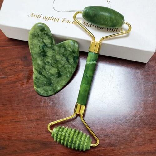 6Kinds Jade Roller Massagers&Gua Sha Scraping For Face Body Therapy Acupuncture Gua Sha Eye Face Board SPA Massage Tool