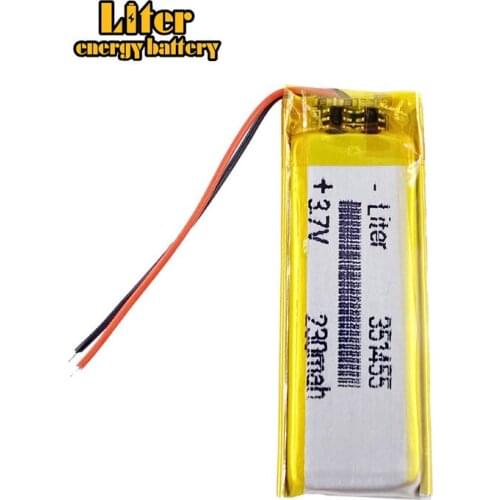 Best battery brand Tsinghua Tong Fang recording pen special battery 351455 230MAH high quality electric core point reading pen b