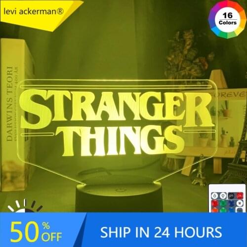 American Web Television Series Stranger Things Led Night Light 7 Colors Changing Touch Sensor Bedroom Nightlight Table Lamp Gift