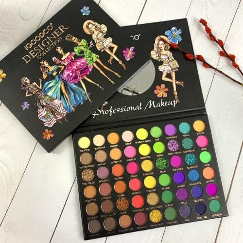 54 Colors Beauty Pattern Pearly Matte Sequins Large Multi-Color Eyeshadow Palette