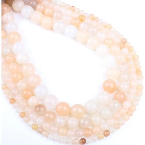 Natural Pink Aventurine Loose Bead Strand Semi-precious Stone Beads For DIY Jewelry Making Necklace Bracelet Earrings Size4-10mm