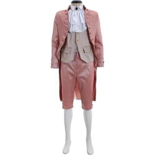 Cosplaydiy Victorian Elegant Gothic Aristocrat 18th Century Mens Pink Version Wedding Cosplay Costume L320