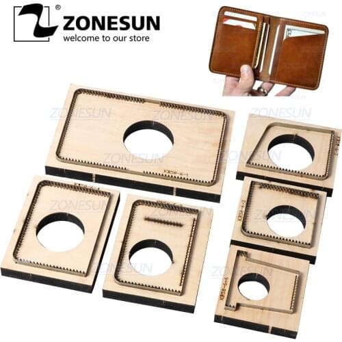 ZONESUN C5 Bank Credit Card Holder Custom Leather Cutting Die Handicraft Punching Tool DIY Paper Clicker Die Wooden Template