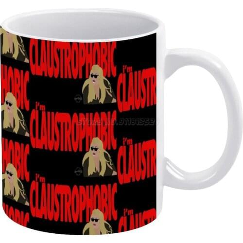 Gemma Collins " I'm Claustrophobic! " White Mug Ceramic Mug Creative Mug Gemma Collins Towie Emma Collins Stage Fall Gemmacollin