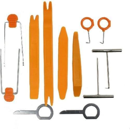 Hot 12pcs Car Door Clip Panel Radio Removal Tool For SsangYong Actyon Turismo Rodius Rexton Korando Kyron Musso Sports