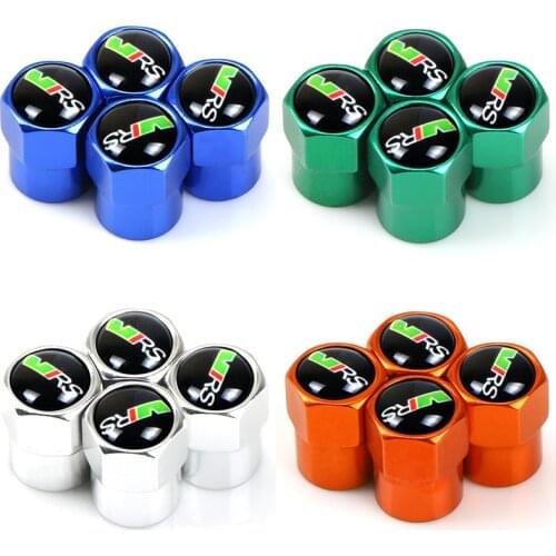 4pcs New Metal Wheel Tire Valve Caps For skoda octavia fabia rapid yeti Kodiaq superb octavia a 5 a 7 2 Car styling