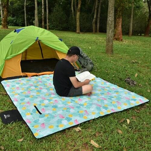 Camping Mat Beach Blanket Outdoor Portable Waterproof Picnic Mat Camping Ground Tent Folding Sleeping Pad Blanket Crawling Mat