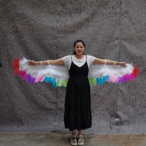 Adults Beautiful white colorful Fairy wings soft angel wings Nice fashion stage performance shooting props family gathering