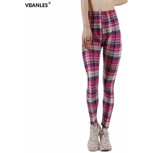 VIIANLES Fitness Sheath Leggings Designs Sexy High Waist Long Pant Sexy Priting Workout Jeggings Exercise Running DropShip