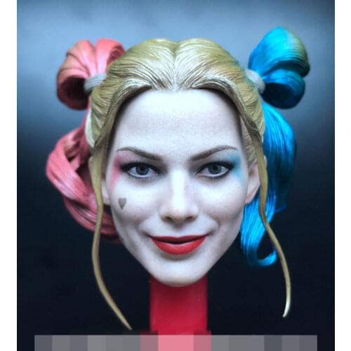 1/6 Scale Women Clown Prison Head Sculpt Carving Model Cosplay Fit 12'' Female Action Figure Body Model Toys Gift