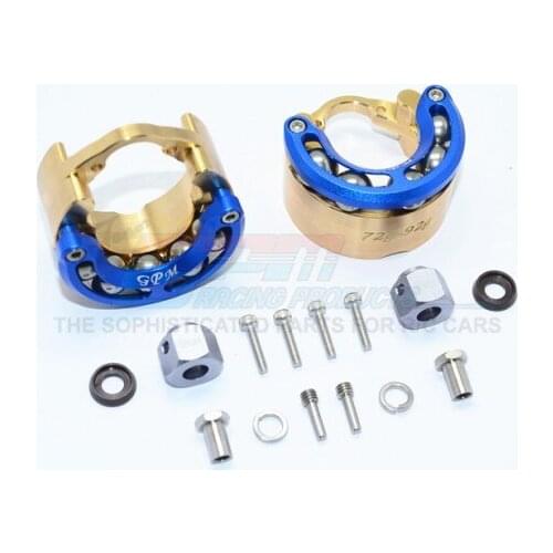 BRASS PENDULUM WHEEL KNUCKLE AXLE WEIGHT WITH ALLOY LID + 9MM HEX ADAPTER for 1/10 TRX-4 82056-4 DEFENDER TRAIL RC CAR