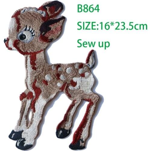 Cute Small Animal Deer Cheetah Rabbit Patch for Clothing Sticker for Children Boy Girl DIY Patches T-shirt Heat Transfer Badges