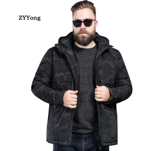 2020 New Parka Men Winter Jackets Cotton Camouflage Thick Parkas Mens Autumn Casual Outerwear Hooded Coats Plus Size XL-8XL
