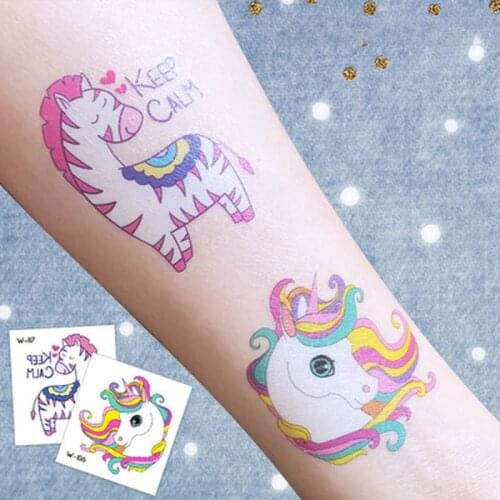 20pcs Color Unicorn Tattoo Set Face Temporary Tattoo Girls Child Tattoo Sticker Body Tatoo for Kids Cute Tattoo Children Tattoos