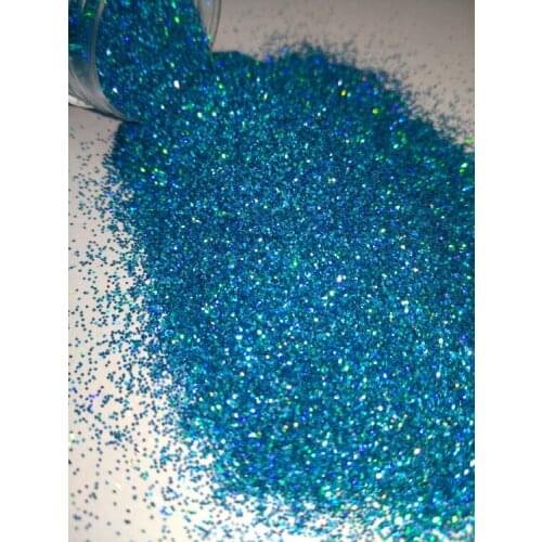 Nail Art 1 Jar 5g Ligh Blue Laser Holographic Glitter Shiny Laser Powdere Nail Glitter Powder for Nail Art Chrome Pigment 710