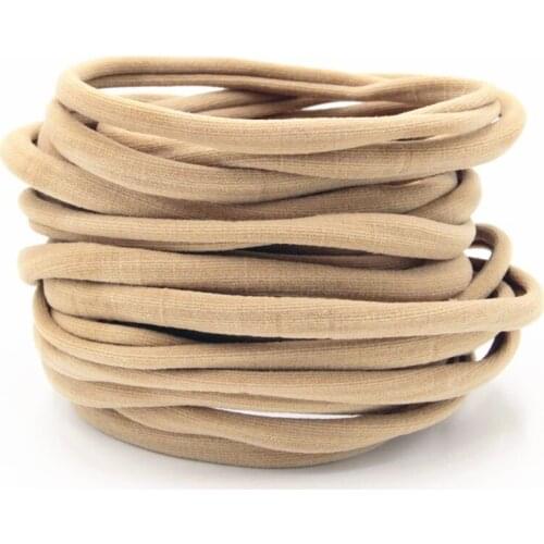 100pcs /lot Nude / Tan color nylon elastic holders headband large hairbands for children and adults hair accessories
