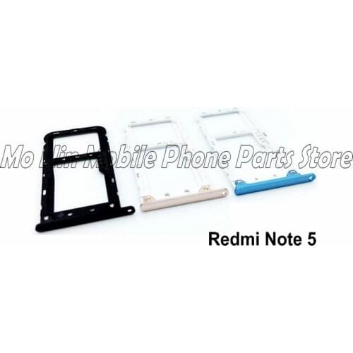 New SIM Card Tray Socket Slot Holder Adapters Replacement Parts for Xiaomi Redmi Note 5 SIM & TF Card Tray Adapters