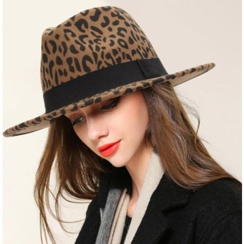 New Fashion Unisex Hard Felt Panama Hat Fedora Trilby Hats Gangster Caps Wide Brim Winter