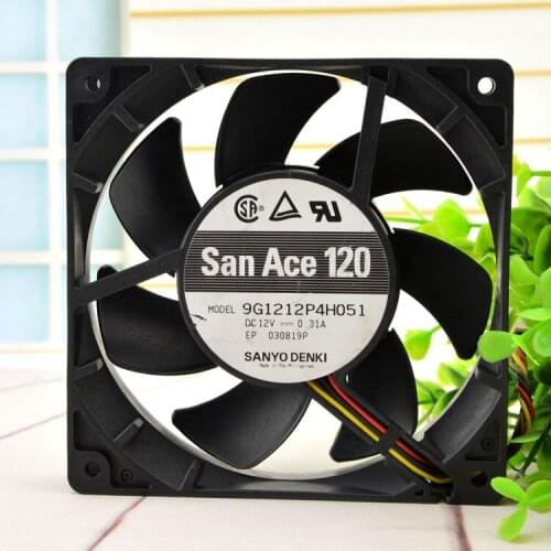 New original 12cm12025 12V0.31A 9G1212P4H051 4-pin PWM mute fan