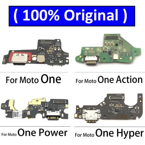 Dock Connector Micro USB Charger Charging Port Flex Cable Microphone Board For Motorola Moto One Vision / One Action Replacement