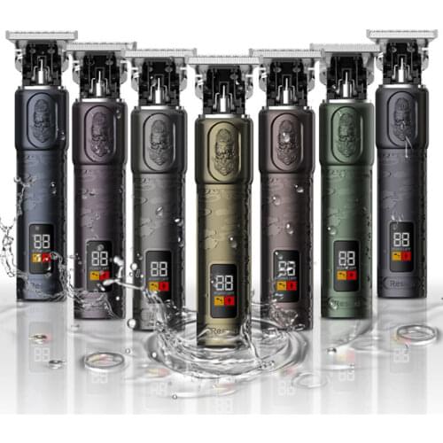 Professional LCD Digital 10W hair trimmer high speed powerful hair clipper for men barber shop hair cutter machine