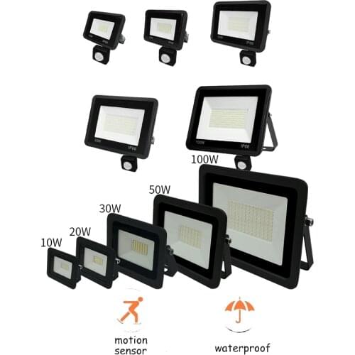 FloodLight Reflector Spotlight Exterior Reflector Street Light PIR Motion Sensor Lamps Garden Security Lamp Outdoor Street IP65