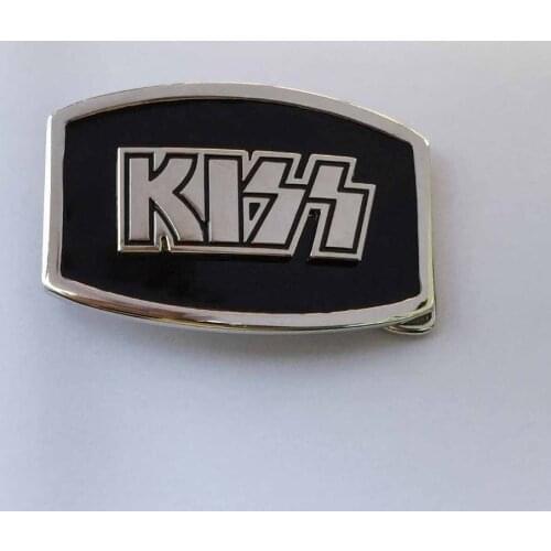 Sliver and Black Color Kiss Belt Buckle suitable for 4cm wideth belt with continous stock