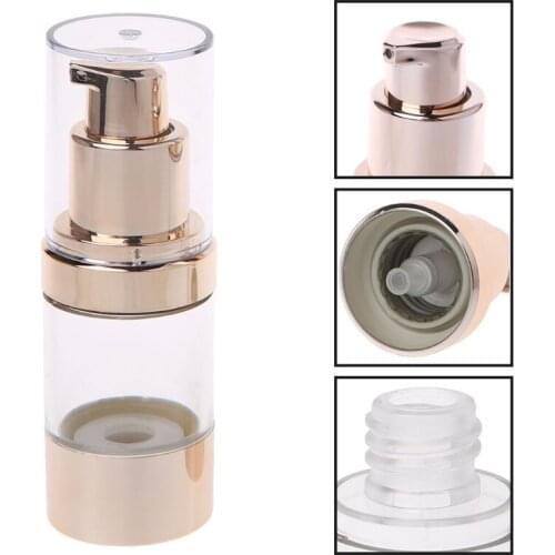 Empty Cosmetic Airless Bottle Plastic Treatment Pump Travel Bottles 15/30/50ML