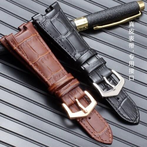 25-12mm genuine Calf Hide Leather watch strap for Patek PP 5711 / 5712G Nautilus wristband men dedicated notch bracelet 25mm