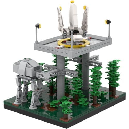 Robot Space War Empire Base Building Block Model MOC-32923 The Empire Over Jedha City Model Sets Building Block Kids Toys Gifts