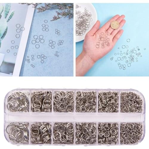 1 Box Jump Rings Connectors Single Loops for Jewelry Making Keyring Repairs