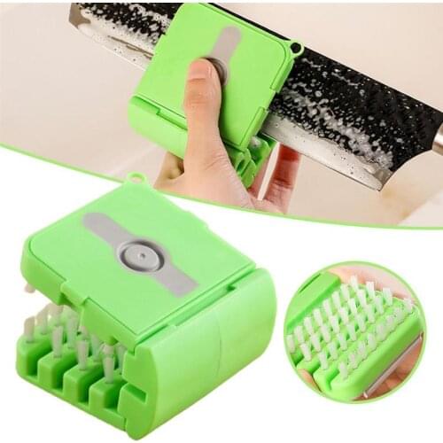 U Shape Multi-Function Kitchen Cleaning Brush Non-Slip Sharpening Brush Scraper Strong Decontamination Kitchen Cleaning Tools