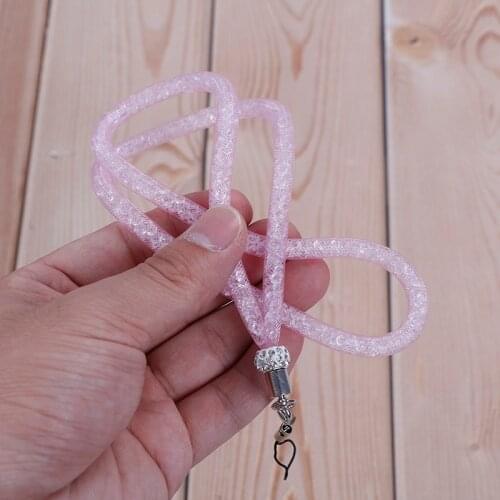 Universal Crystal Neck Necklace Strap Lanyard U Disk ID Work Card Mobile Phone Straps Keychain Phone Hanging Rope