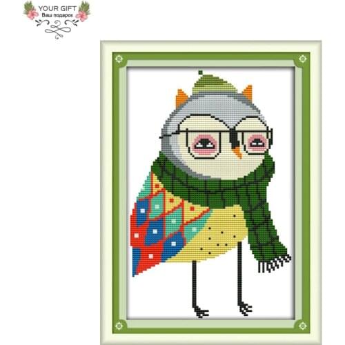Your Gift DA041 14CT 11CT Counted and Stamped Home Decor Mr. Owl Needlework Needlepoint Embroidery DIY Cross Stitch kits