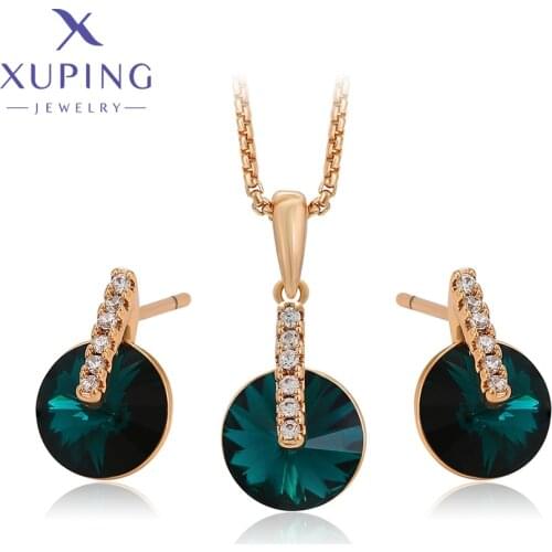 Xuping Jewelry New Arrival Crystals Earrings and Necklace Sets for Women Party Girl Gift A00278581