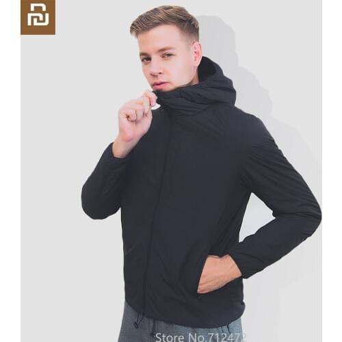 Youpin Men autumn and winter fashion aerogel Windproof and waterproof Thermal jacket Light warm Sports Fitness running coat