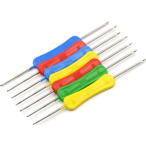 1 PCS Multi-color Stainless steel Crochet Hooks Knitting Needles Weave Craft Free shipping 12mm/25mm