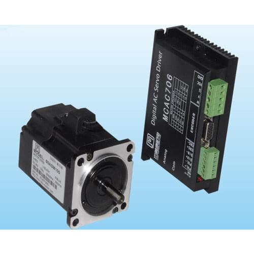 100W 36VDC 0.32N.m NEMA24 CNC AC Servo Motor Driver Kit 1250 line 3000rpm 60ASM100+MCAC706 @SM744 @SD