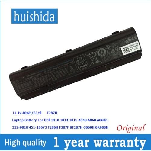 11.1V 48Wh F287H New original laptop battery for Dell F286H F287F/H G066H/069H PP37L Vostro 1014 1015 1088 A840 A860 series