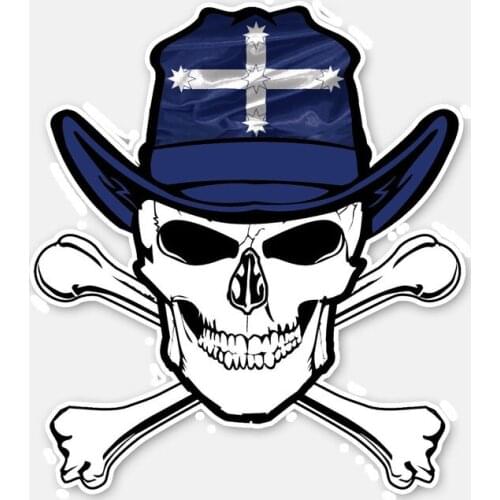 12.3CM*14CM Creative Eureka Flag Skull Head Window Motorcycle Car Sticker Decal 6-2920