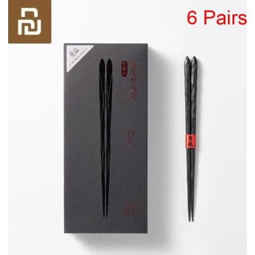 6 Pack Smart Home Chinese Chopstick PPS Glass Fiber High Temperature Resistance Sushi Chinese Food Chopsticks