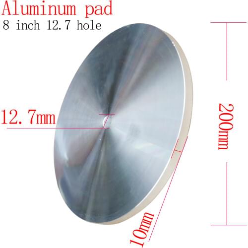 8 ‘’ ( 200MM) Aperture 12.7mm Aluminum polishing pad For support polishing discs, wool discs, and leather discs for polishing