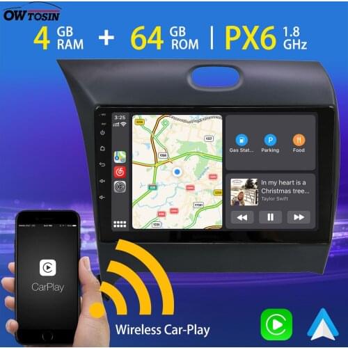 9" PX6 Android 10.0 Car Multimedia Player For Kia K3 Cerato 3 Forte 2013-2017 GPS Navigation Radio Wireless Carplay TDA7850 HDMI