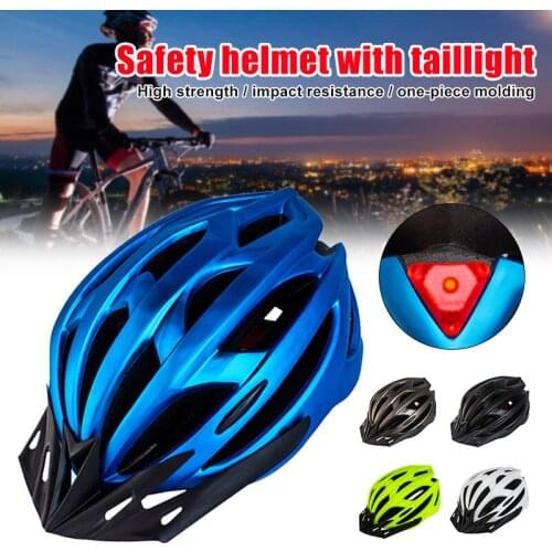 Integrally-Molded Bicycle helmet with Taillight Unisex Outdoor Riding Equipment Mtb bike cycling Crash Helmets for man women